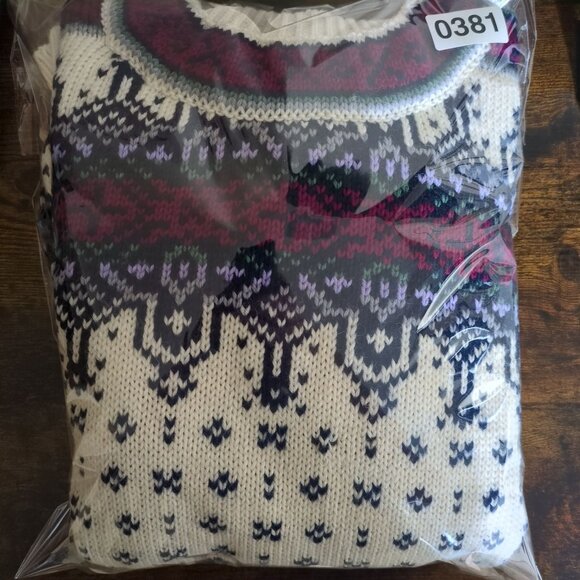 Dale of Norway Small Vintage Nordic Fair Isle Wool Sweater Holiday Skiing - Picture 8 of 8